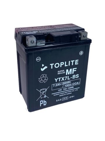 Ắc quy Toplite YTX7L-BS 12V-7AH (HÀNG NGOẠI NHẬP)