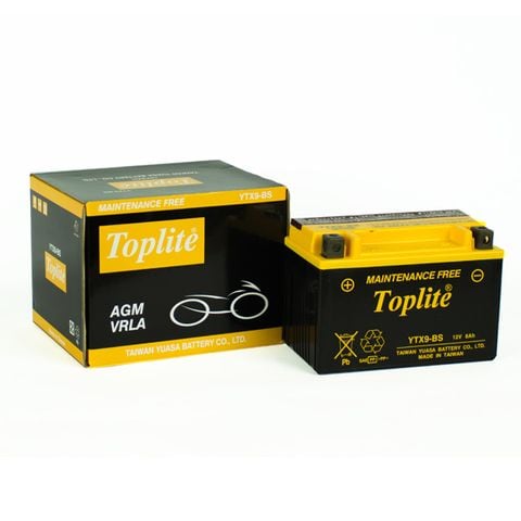 Ắc quy Toplite YTX9-BS 12V-8AH (HÀNG NGOẠI NHẬP)