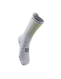  Tất thể thao Compressport - Aero Socks - WHITE/SAFE YELLOW/NEO PINK 