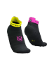  Tất thể thao Compressport - Pro Racing Socks v4.0 Ultralight Run Low - BLACK/SAFE YELLOW/NEO PINK 