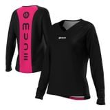  Áo Dài Tay Nữ Mude Training - Black/ Pink Neon 