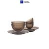  Bộ bàn ăn 12 D7012BC Duralex -  Beau Rigave nâu khói Thủy tinh cường lực cao cấp Pháp 