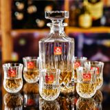  Bộ bình vuông và 6 ly nhỏ pha lê Ý RCR Opera 550ml - 60ml 