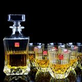  Bộ bình vuông và 6 ly thấp pha lê Ý RCR Adagio 750ml - 350ml 