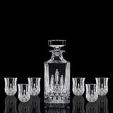  Bộ bình vuông và 6 ly nhỏ pha lê Ý RCR Opera 550ml - 60ml 