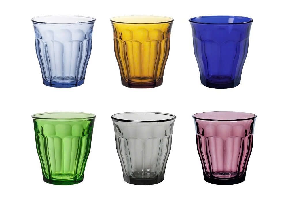 Bộ 6 ly D1027SM Duralex - Picardie Mix Color 250ml Thủy tinh cường lực cao cấp Pháp