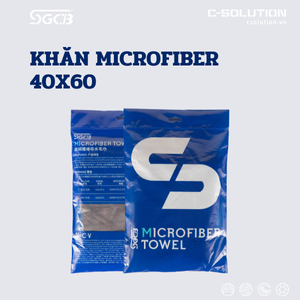  Khăn Microfiber 400gsm Không Viền 40x60cm Màu Xám SGCB SGGD072 