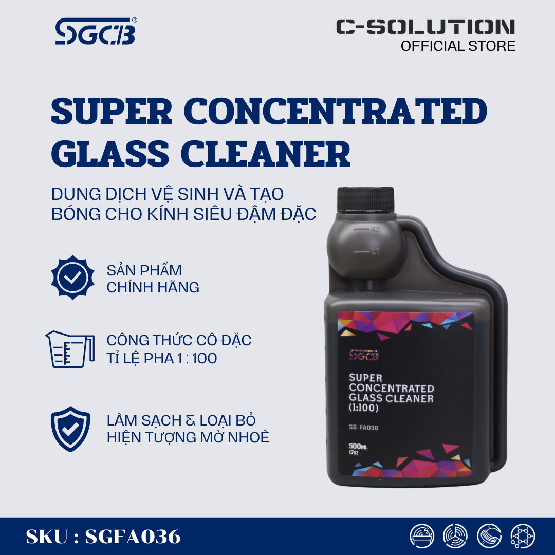  Dung Dịch Vệ Sinh Và Tạo Bóng Cho Kính Siêu Đậm Đặc SGCB SGFA036 