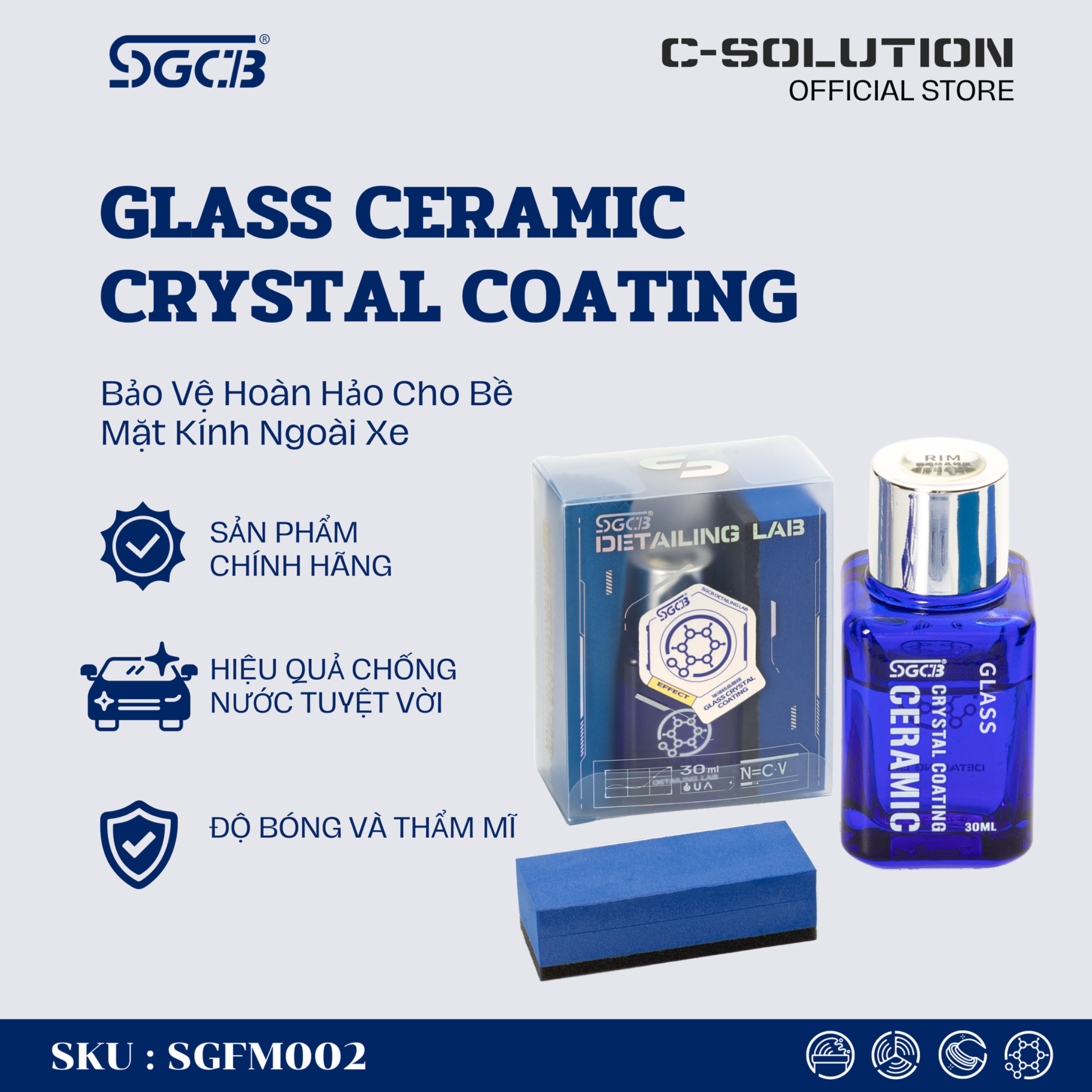  Glass Ceramic - Bộ Dung Dịch Phủ Tinh Thể Kính SGCB SGFM002 