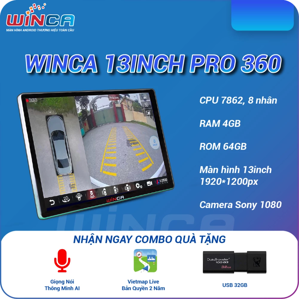  Màn Hình Android Winca S300+ 13 Inch Pro 360 
