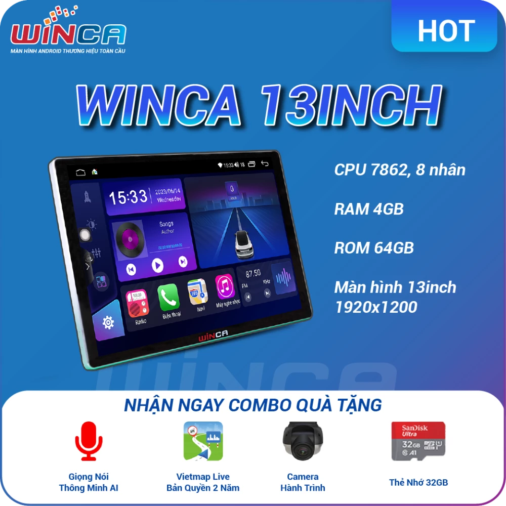  Màn Hình Android Winca S300+ 13 Inch 