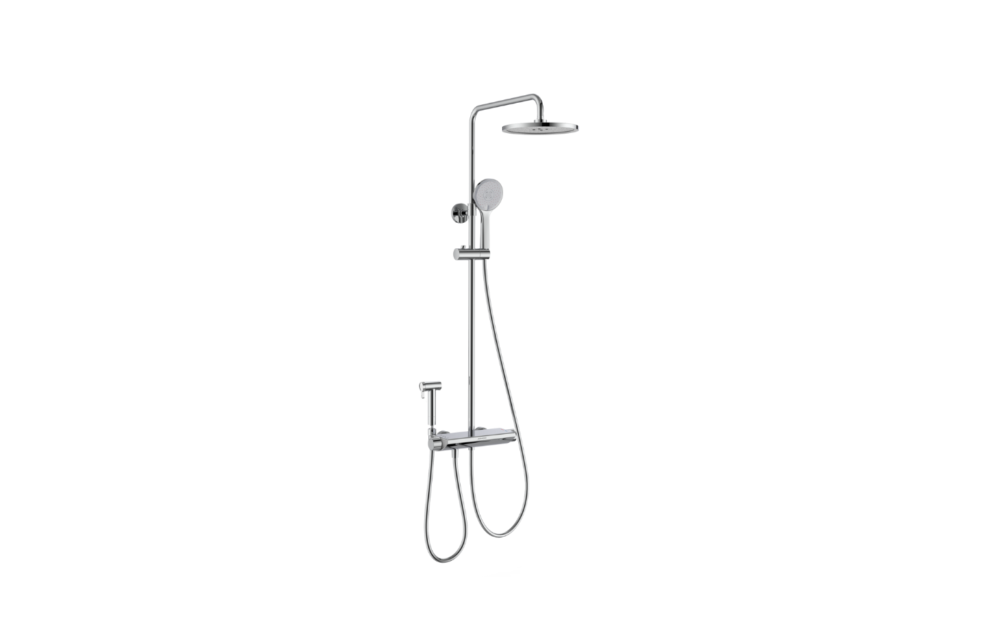  Thermostatic shower column with automatic descaling and spray kit 26163-644/1B-I011 