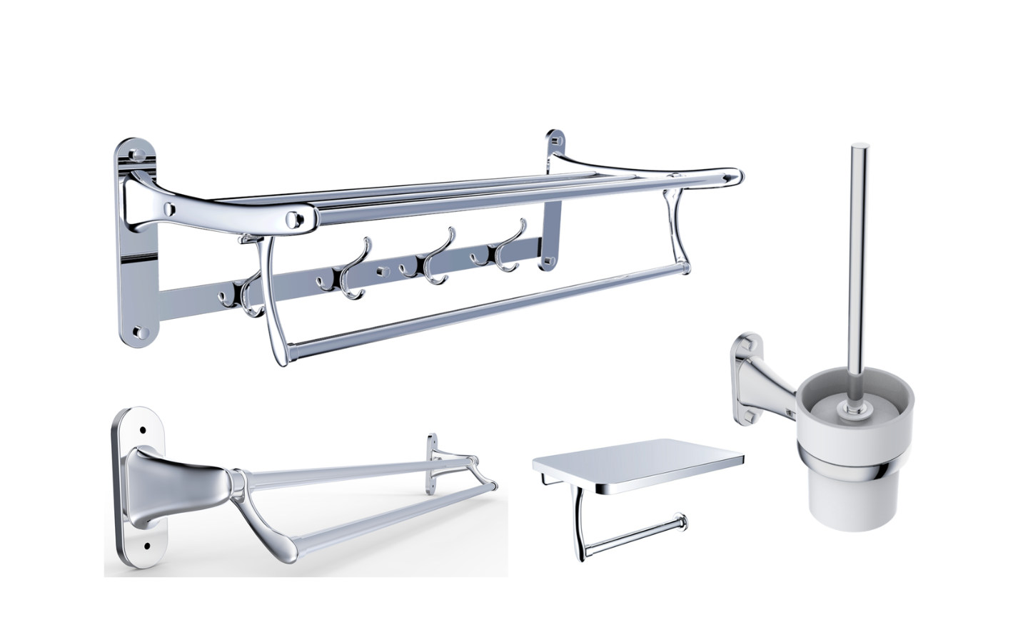  4-piece bathroom accessories set 934616-1B1-1 