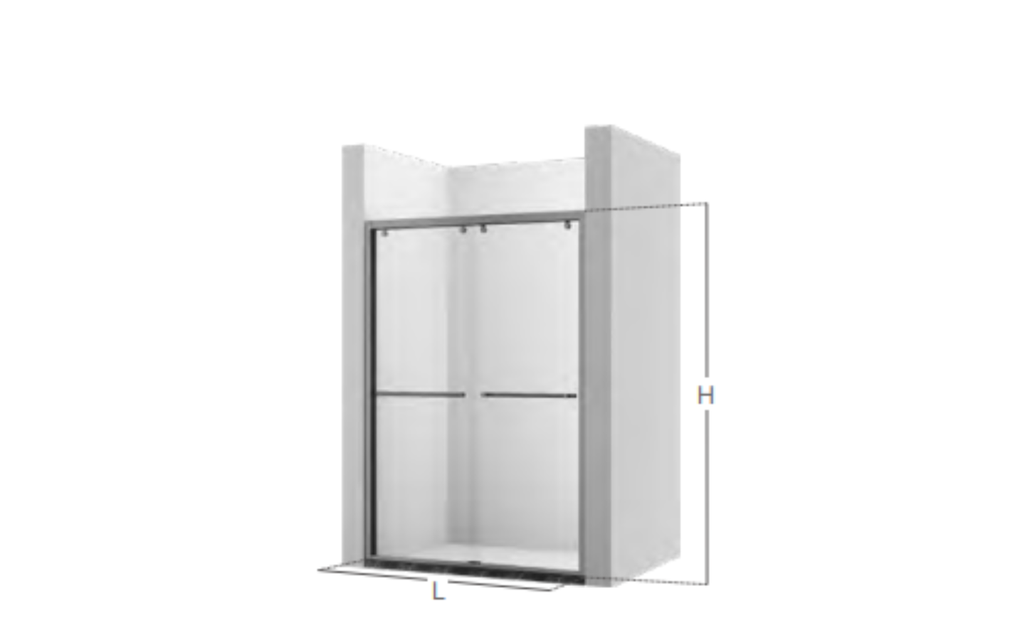  Glass shower screen, sliding door M1211S 