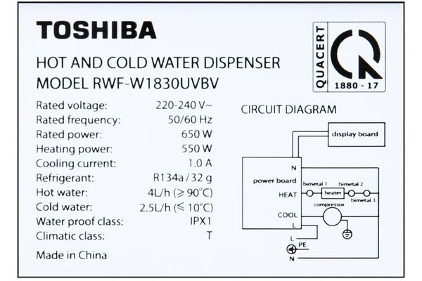 Cây nước nóng lạnh Toshiba RWF-W1830UVBV(T)