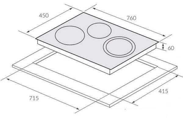 Bếp từ Eurosun EU-TE882G 3 vùng nấu Inverter kính Schott Ceran