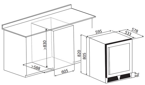 Tủ bảo quản rượu Kaff KF-WC01