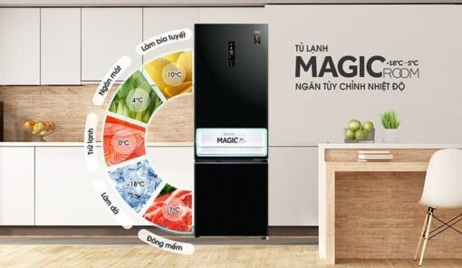 Tủ lạnh Aqua Inverter 324 lít AQR-B388MA(FB)