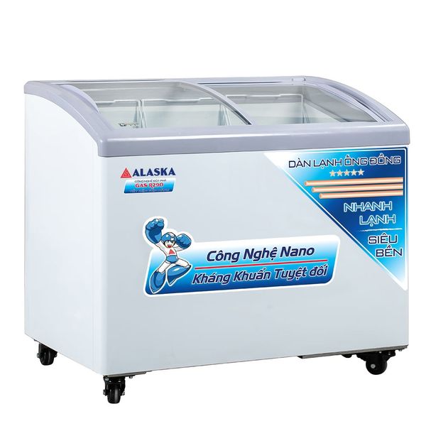 Tủ Đông Alaska Kính Cong 210 lít Inverter KC-210CI