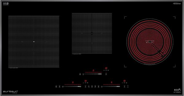 Bếp từ Eurosun EU-TE388MAX kính Schott Ceran 3 vùng nấu Inverter 9 công suất