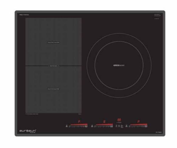 Bếp từ Eurosun EU-T906G Âm tủ 3 vùng nấu kính Schott Ceran Inverter