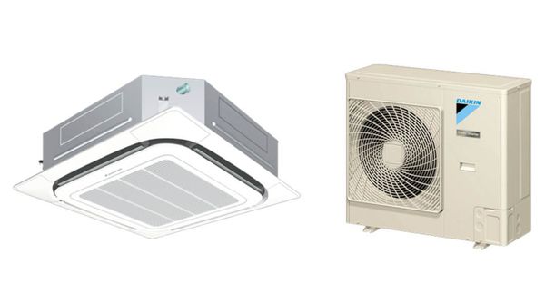 Điều hòa Daikin SkyAir FCRN100FXV1V/RR100DBXY1V Cassette Âm trần 4 hướng thổi - Không Inverter - Điều khiển không dây BC50F2XWV - gas R410A - một chiều lạnh