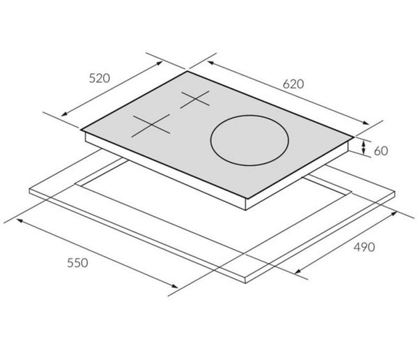 Bếp từ Eurosun EU-T905G âm tủ kính Schott Ceran 3 vùng nấu Inverter