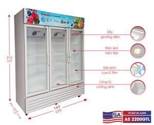 Tủ mát 3 cánh Denver TM2200GTL