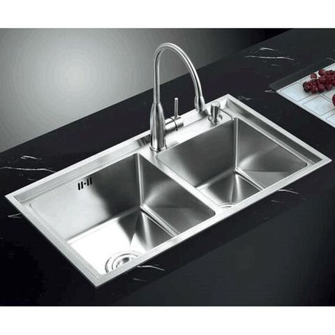 Chậu rửa Faster FS8245HA 2 lỗ vòi