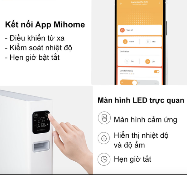 Máy sưởi điện cảm ứng Xiaomi SmartMi 1S DNQZNB05ZM