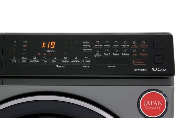 Máy Giặt 9kg Lồng Ngang Cửa Trước Panasonic Inverter Sấy 6 Kg NA-S96FR1BVT