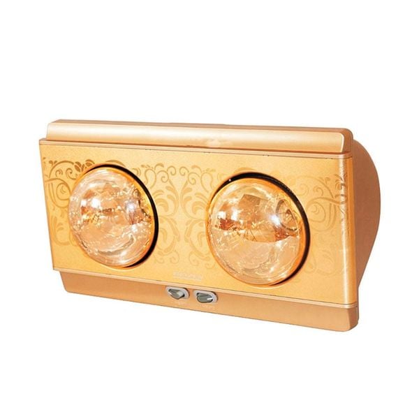 Đèn sưởi nhà tắm 2 bóng vàng có điều khiển từ xa Heizen HE-2BR