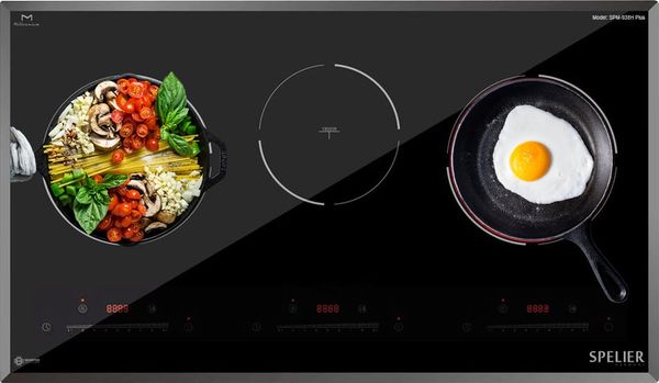 Bếp từ hồng ngoại Spelier SPM-938H-Plus Interver 3 vùng nấu