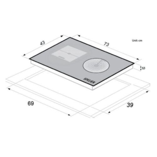 Bếp từ Spelier SPM-929H hồng ngoại Interver 2 vùng nấu âm tủ