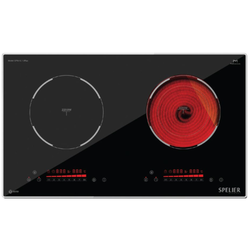 Bếp từ Spelier SPM-929H hồng ngoại Interver 2 vùng nấu âm tủ