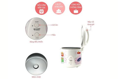 Nồi Cơm Điện Sharp KS- N192ETV SP 1.8 lít