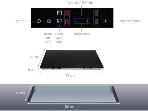 Bếp từ 4 vùng nấu Electrolux EIP8546