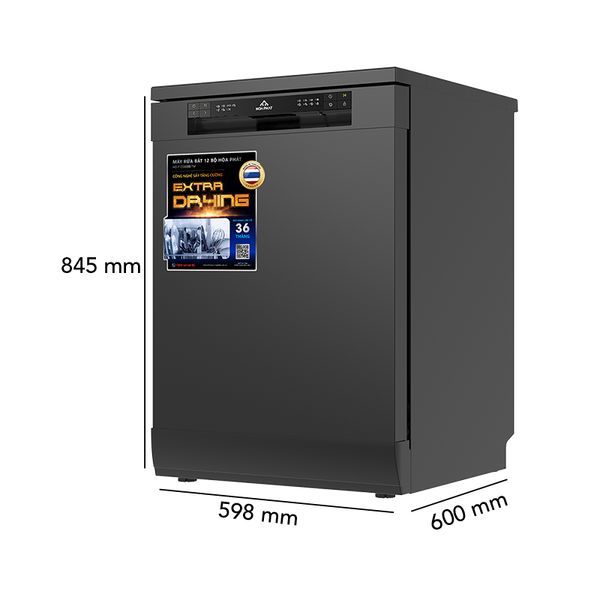 Máy rửa bát bán âm Hòa Phát HD-F1206EBB.TM 12 bộ