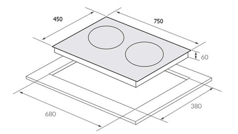 Bếp Điện Từ Canzy CZ-ID078EU Âm Tủ 2 Vùng Nấu