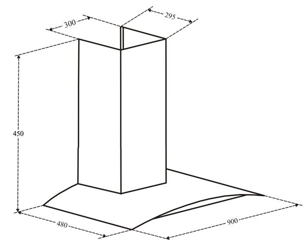 Máy hút mùi Eurosun EH-90K10 áp tường 3 tốc độ