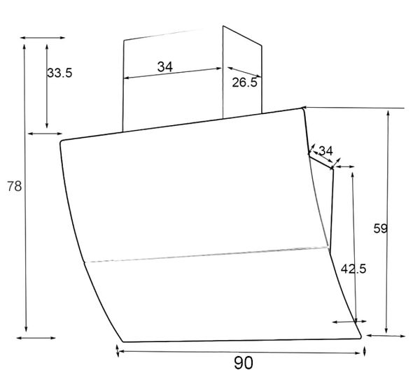 Máy hút mùi Spelier SP-708-Plus-90 áp tường
