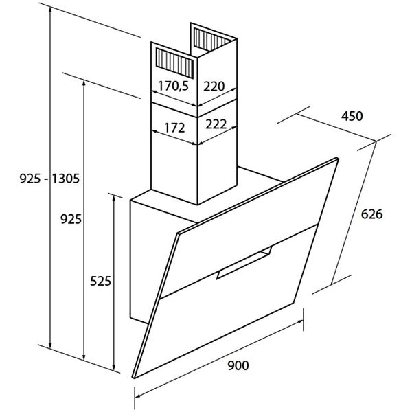 Máy hút mùi Spelier SP-728A áp tường
