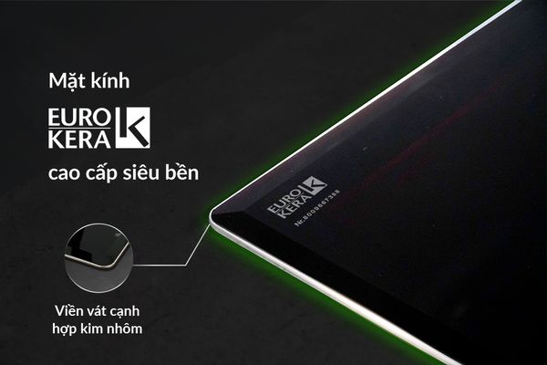 Bếp từ Eurosun EU-TE388MAX kính Schott Ceran 3 vùng nấu Inverter 9 công suất