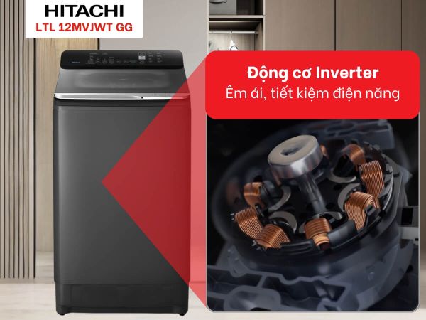 Máy giặt Hitachi LTL 12MVJWT GG 12kg