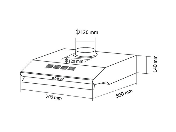 Máy hút mùi Eurosun EH-70C18S cổ điển 3 tốc độ