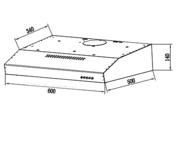 Máy hút mùi Eurosun EH-60C05D cổ điển 3 tốc độ