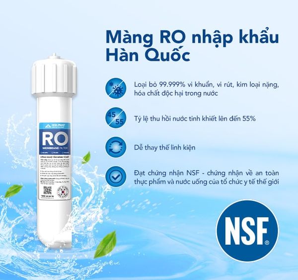 Máy lọc nước RO để gầm Hòa Phát HPU466 10 Lõi