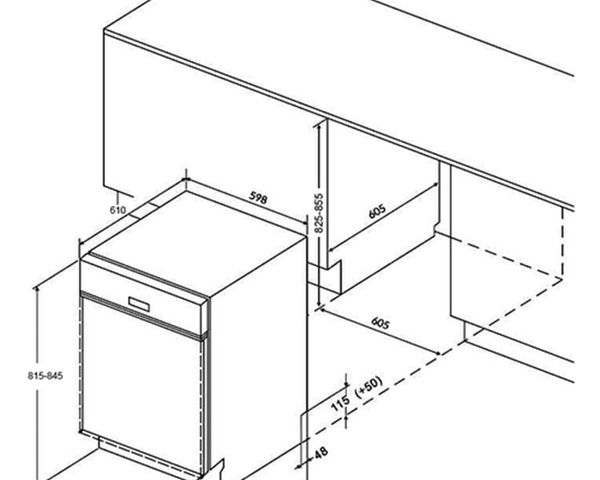 Máy rửa bát Eurosun SMS81EU19EB 9 chương trình rửa bảo vệ chống tràn, rò rỉ