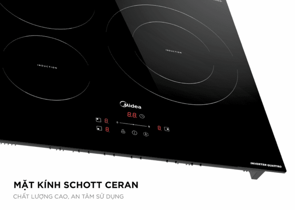 Bếp từ Midea MC-IT7423 Inverter 3 vùng nấu kính Schoot Ceran