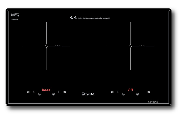 Bếp từ đôi Forza FZ-68 ECS kính Ceramic 2 vùng nấu Inverter